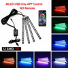 Neon LED Car Interior Ambient Foot Strip Light Kit Accessories Backlight Remote App Music Control Auto RGB Decorative Lamps