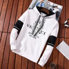 Men's Winter Luxury Y2K Tracksuit Print Pattern Hooded Pullover+Jogging Sweatpant Set Top Quality Outdoor Sports Outfit Workwear