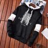Men's Winter Luxury Y2K Tracksuit Print Pattern Hooded Pullover+Jogging Sweatpant Set Top Quality Outdoor Sports Outfit Workwear