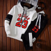 2023 Men's Autumn and Winter Premium Hooded Sweatshirt Set Hoodie+Sweatpants 2 Piece Sweatwear Set Men's Outdoor Sportswear