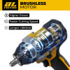 BABEQ 1800N.M Cordless Brushless Electric Wrench 1/2 inch Impact Wrench Socket Wrench Hand Drill Installation Power Tools