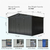 Sheds & Outdoor Storage, 10ftx8ft Metal Outside Garden Storage Shed Galvanized Steel w/Lockable Door