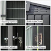 Sheds & Outdoor Storage, 10ftx8ft Metal Outside Garden Storage Shed Galvanized Steel w/Lockable Door