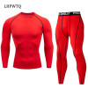 Quick Dry Men's Thermal underwear Sets Running Compression Sport Suits Basketball Tights Clothes Gym Fitness Jogging Sportswe