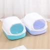 Large Capacity Pet Sandbox Cat Litter Box Splashproof Cat Tray Cat Toilet Cleaning Basin Supplies Pet Toilet Kitten Tray Bedpan