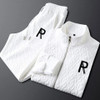 Autumn and Winter Casual Men's Suit Coat Jacket Men's Light Luxury Printed Ins Fashion Sports Trendy Two-Piece Trendy Trousers