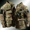 Military Camouflage Suit Men Tactical Uniform Workwear Sets Multi-pocket Jacket Overalls Cargo Jogger 2Pcs Military Training
