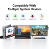 400Nits 14 Inch Portable Triple Matt Screen Monitor Mini HDMI USB-C IPS Foldable Dual External Display For 13.3 - 16 Inch Laptop