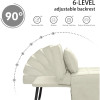 Sofa Bed, 4 in 1 Multi-Function Folding Ottoman Breathable Linen Couch Bed with Adjustable Backrest Modern Convertible