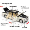 1/32 Alloy DieCast Rolls Phantom Model Royce Toy Car Simulation Diecasts & Toy Vehicles Sound Light Collection Toys For Boy Gift