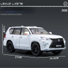 1/18 Lexus LX570 Alloy Model Car Toy Diecast with Sound Light Pull Back Large Scale Car Model Toys for Boys Birthday Collection