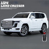 1/24 Scale Alloy Diecast Land Cruiser Toy Car Model Sound Light with Car Key Control SUV Vehicle Models for Boy Gifts Collection