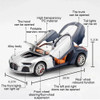 1/24 Scale Alloy Diecast Bugatti Atlantic Sport Car Model Toy with Sound and Light Roadster Vehicle Toys Models for Collection