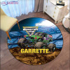 Classic Truck Monster Truck Circle Gravedigger Bigfoot Floor Rug Carpet Living Room Doormat Non-slip Chair Mat