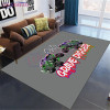 Modern Square Carpet Flannel Monster Jam Thrill Game Monster Truck Carpet Floor Mats Livingroom Bedroom Area Rugs Non-slip Rug