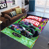 Modern Square Carpet Flannel Monster Jam Thrill Game Monster Truck Carpet Floor Mats Livingroom Bedroom Area Rugs Non-slip Rug