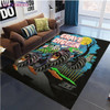 Modern Square Carpet Flannel Monster Jam Thrill Game Monster Truck Carpet Floor Mats Livingroom Bedroom Area Rugs Non-slip Rug