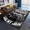 Modern Square Carpet Flannel Monster Jam Thrill Game Monster Truck Carpet Floor Mats Livingroom Bedroom Area Rugs Non-slip Rug