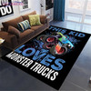 Modern Square Carpet Flannel Monster Jam Thrill Game Monster Truck Carpet Floor Mats Livingroom Bedroom Area Rugs Non-slip Rug