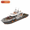 MOC Creative Building Bricks Military Ship Model Expedition Boat Technology Modular Blocks Gifts Toys