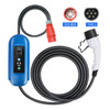 Mobile EV Charger 16A 11KW Type 2 IEC-62169 Plug Adjust Current Timer Charging For Hybrid Eletric Vehicle Cars 5M Cable
