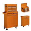 Tool Box, 8-Drawer Steel Tool Chest & Cabinet with Wheels for Workshop Garage, Blue