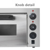XEOLEO 13 inch Electric Pizza Oven Baker Oven Single Layer Stainless Steel Baking Machine Commercial Bread/Chicken/Food/Cookie