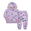 Autumn New 2Pcs Children's Sweater Material Zipper Jacket Infant And Toddler Two Piece Set Long Sleeve Coat With Long Pants