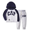 Autumn New 2Pcs Children's Sweater Material Zipper Jacket Infant And Toddler Two Piece Set Long Sleeve Coat With Long Pants