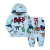 Autumn New 2Pcs Children's Sweater Material Zipper Jacket Infant And Toddler Two Piece Set Long Sleeve Coat With Long Pants