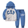 Autumn New 2Pcs Children's Sweater Material Zipper Jacket Infant And Toddler Two Piece Set Long Sleeve Coat With Long Pants