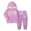 Autumn New 2Pcs Children's Sweater Material Zipper Jacket Infant And Toddler Two Piece Set Long Sleeve Coat With Long Pants
