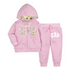 Autumn New 2Pcs Children's Sweater Material Zipper Jacket Infant And Toddler Two Piece Set Long Sleeve Coat With Long Pants