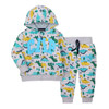 Autumn New 2Pcs Children's Sweater Material Zipper Jacket Infant And Toddler Two Piece Set Long Sleeve Coat With Long Pants