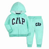 Autumn New 2Pcs Children's Sweater Material Zipper Jacket Infant And Toddler Two Piece Set Long Sleeve Coat With Long Pants
