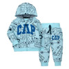 Autumn New 2Pcs Children's Sweater Material Zipper Jacket Infant And Toddler Two Piece Set Long Sleeve Coat With Long Pants