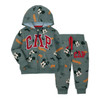 Autumn New 2Pcs Children's Sweater Material Zipper Jacket Infant And Toddler Two Piece Set Long Sleeve Coat With Long Pants
