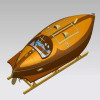 1/6 RC Boat Flying Fish Yacht Model Small 771mm FLYER 15 Sapele Mahogany Log CNC Process DIY Assembled Boat Kit Model Toys