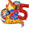 Hot Wheels Birthday Party Balloon Bouquet Decorations 32inch Red Number 1st 2nd Balloons Set Flamme Cars Globos For Boys Girls