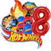 Hot Wheels Birthday Party Balloon Bouquet Decorations 32inch Red Number 1st 2nd Balloons Set Flamme Cars Globos For Boys Girls