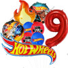 Hot Wheels Birthday Party Balloon Bouquet Decorations 32inch Red Number 1st 2nd Balloons Set Flamme Cars Globos For Boys Girls