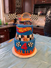 Hot wheels Fire Car Cake Topper Race Car Happy Birthday Party Supplies for Boys Gifts Baby Shower Party Favors Table Decorations