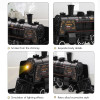 B/O Railway Classical Freight Train Set Passenger Water Steam Locomotive Playset with Smoke Simulation Model Electric Train Toys