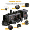 B/O Railway Classical Freight Train Set Passenger Water Steam Locomotive Playset with Smoke Simulation Model Electric Train Toys