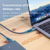 USB4.0 Display Cable Thunderbolt 4 40Gbps Type C to C Cable PD 240W 48V 5A Fast Charging Cable 8K@60Hz for MacBook Laptop Switch