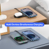 Baseus 20W Dual Wireless Chargers for iPhone 15 14 Airpod Pro Fast Qi Wireless Charger for Samsung Xiaomi 12 Pro Charging Pad