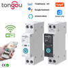 TUYA WIFI Smart Circuit Breaker With Metering 1P 63A DIN Rail for Smart Home  wireless Remote Control Switch by APP TONGOU