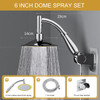 Bathroom 6 ”8 inch shower head ABS Chrome shower head water saving bathroom rain spa square handheld ELA087