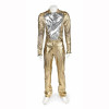 Retro Punk Metal Silver Handmade MJ Michael Jackson Exactly Same History Concert Armor Custume Set