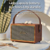 Wireless Outdoor High-fidelity Retro Classic Portable Wood Leather Home Bluetooths Speakers Support USB/AUX Input Play Caixa De